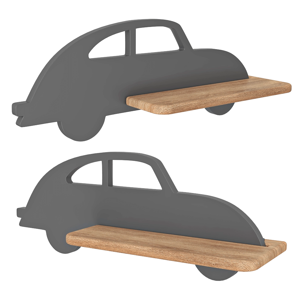 Candellux Lighting - Wall lamp shelf Children's Car grey 3D Model