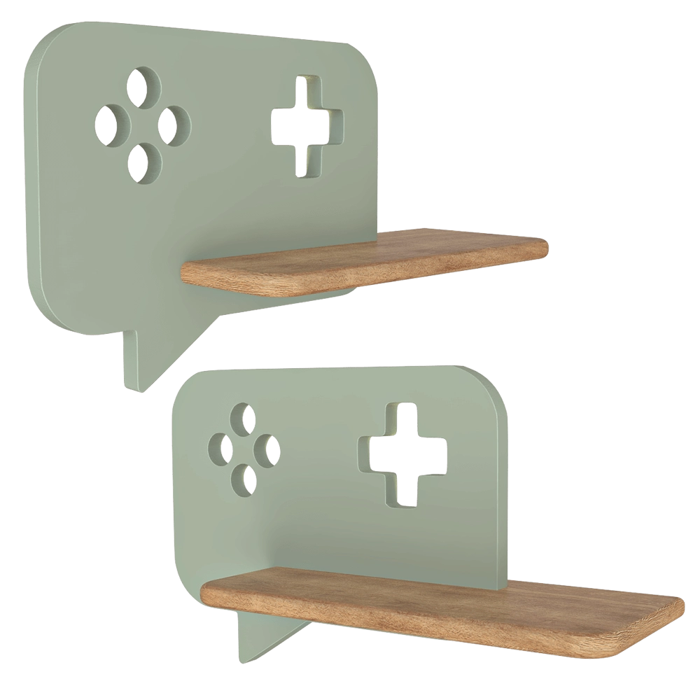 Candellux Lighting - Wall lamp shelf Children's mint with Console 3D Model