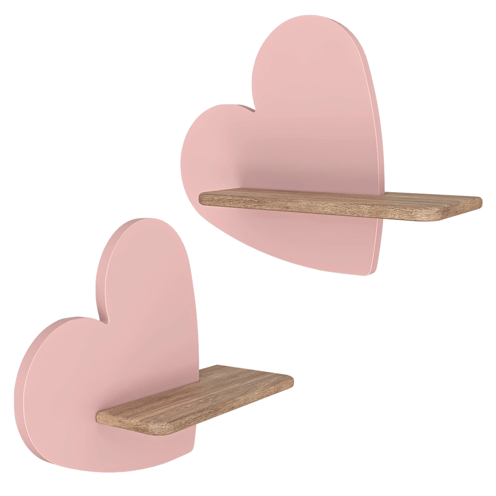 Candellux Lighting - Wall lamp shelf Child's Pink Heart 3D Model