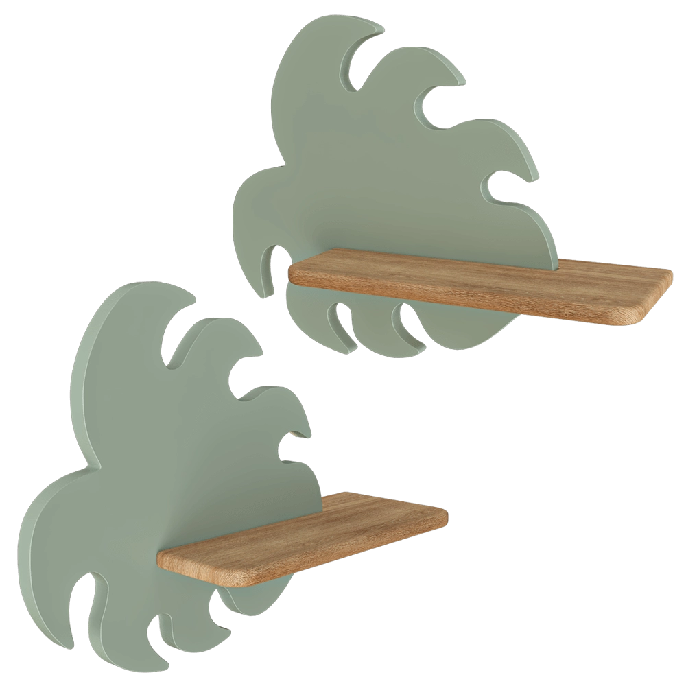 Candellux Lighting - Wall lamp shelf  Green Monster Leaf 21-00941 3D Model