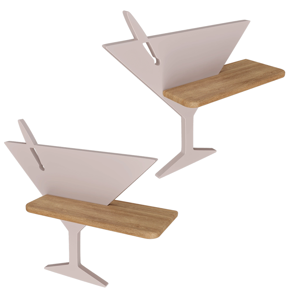 Candellux Lighting - Wall lamp shelf Piccolo pink 21-03553 3D Model