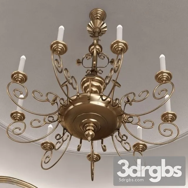 Candle Classic Chandelier 3D Model Free
