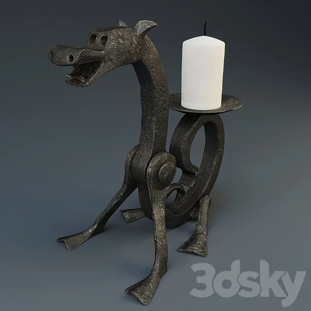 Candle-dragon 3DModel