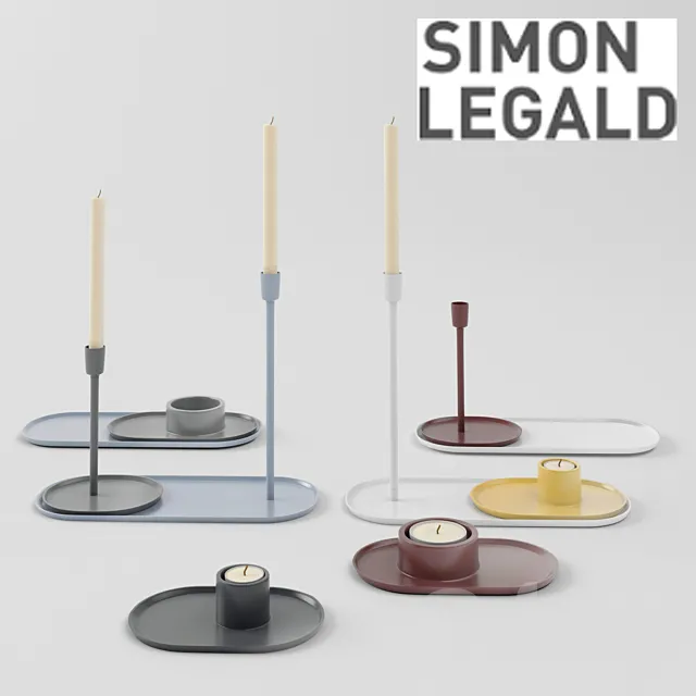 Candle holders by Simon Legald 3D Model