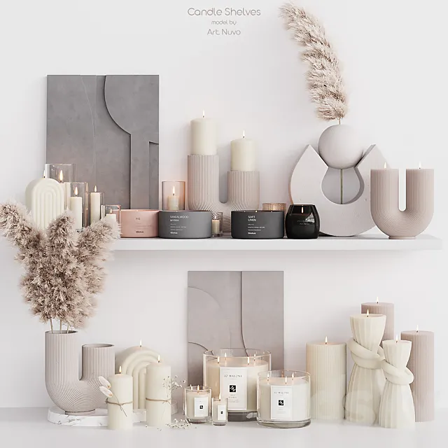Candle Shelves 3D Model