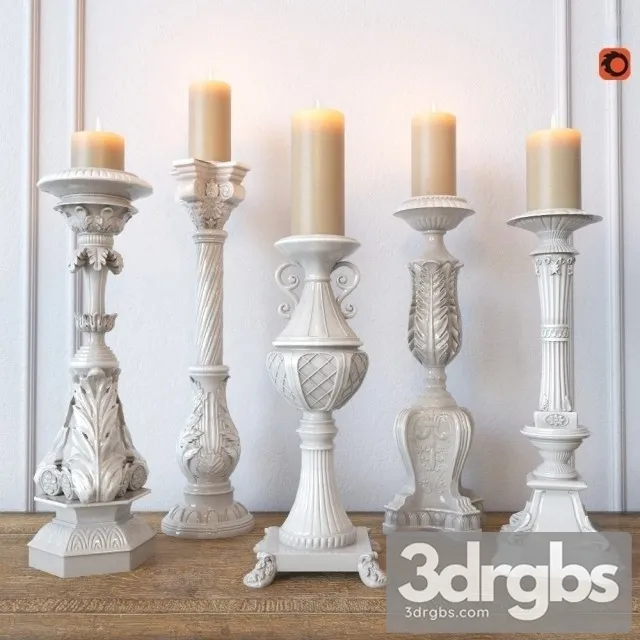 Candleholders 3D Model Free