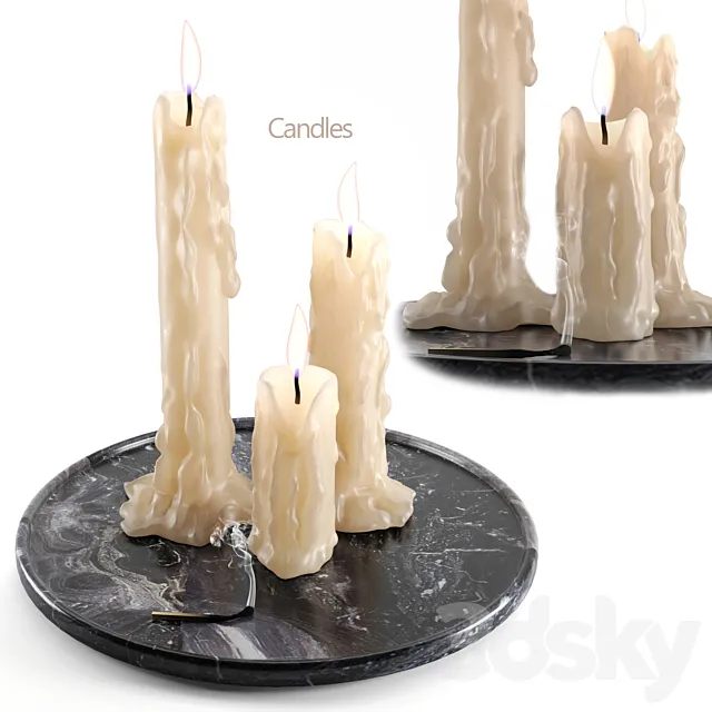 Candles 3D Model