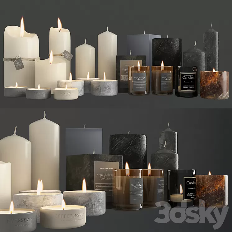 Candles 3D Model Free