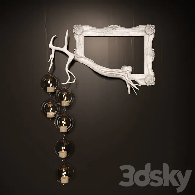 Candles in balls from edg 3D Model