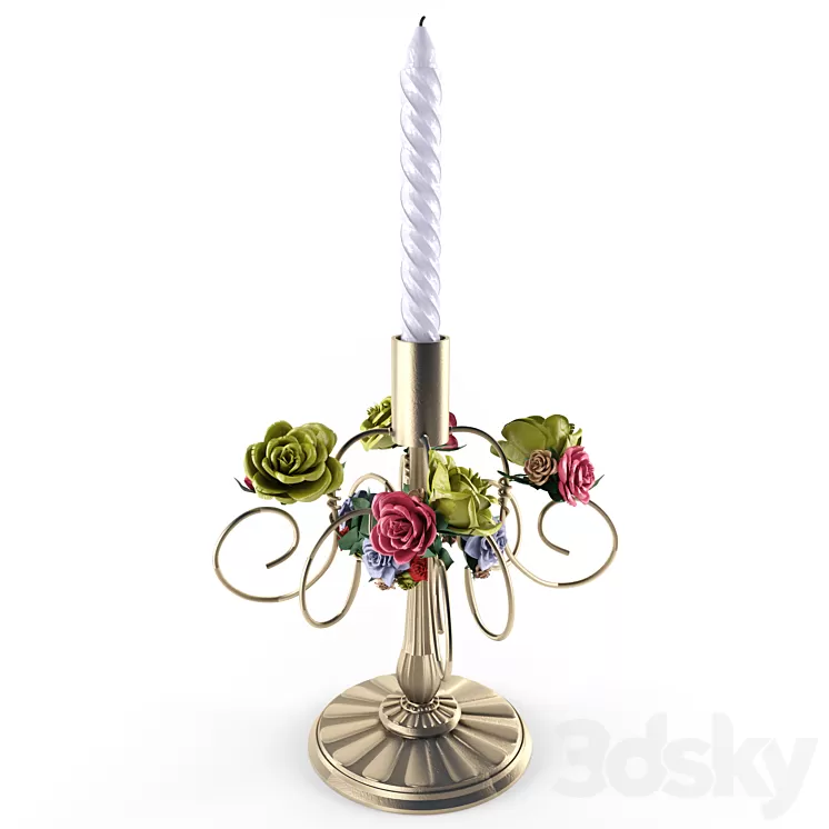 candlestick in retro style