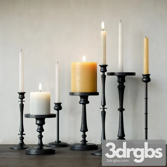 Candlesticks 3D Model Free