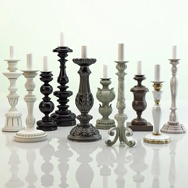 Candlesticks Chelini 3D Model