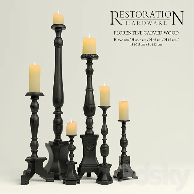 Candlesticks Restoration Hardware 3D Model