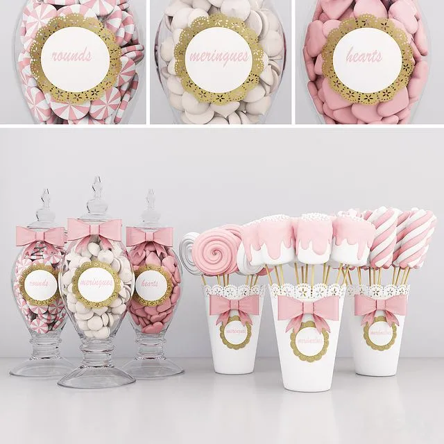 Candy jars 2 3D Model