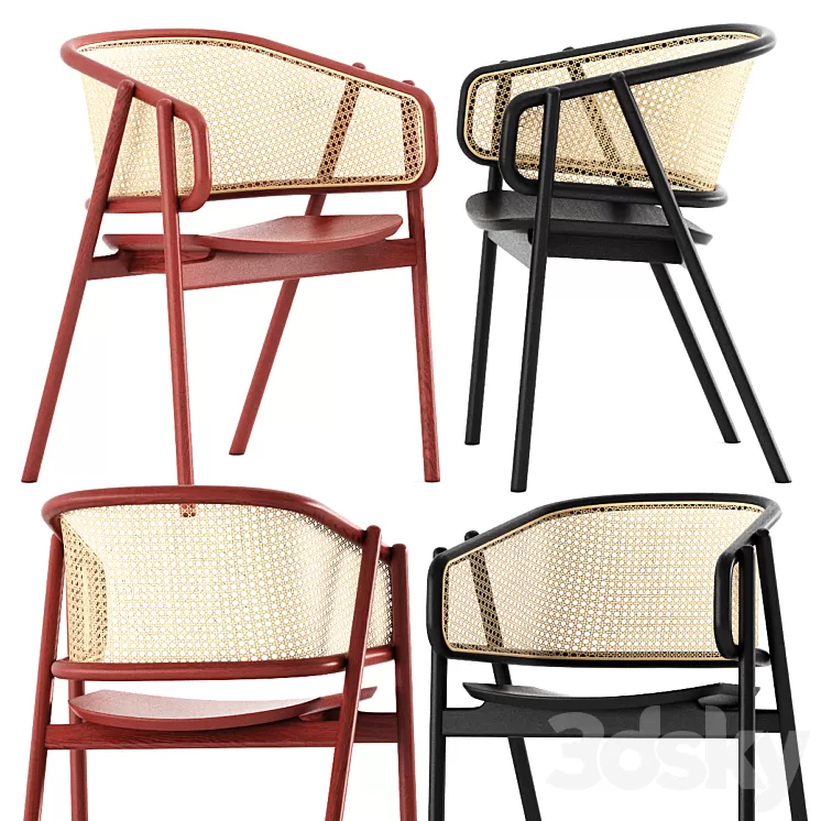 CANE ARMCHAIR - 01 3D Model