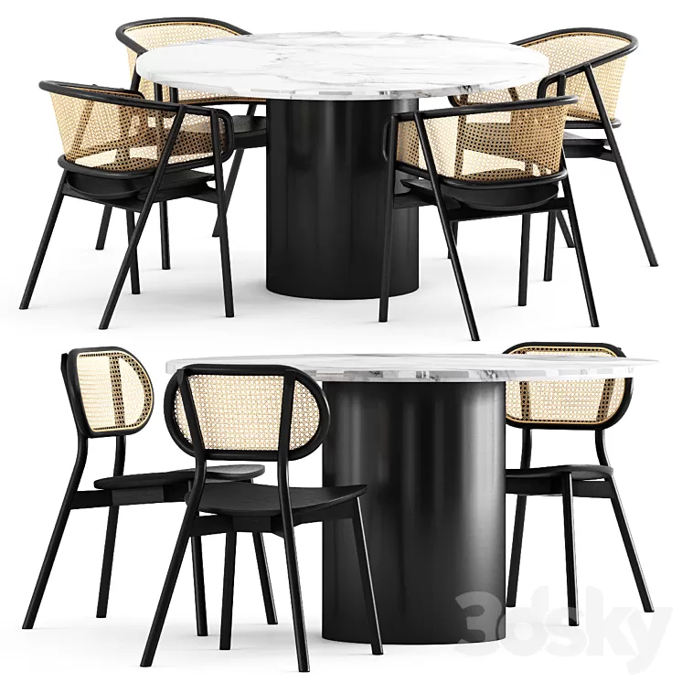 CANE ARMCHAIR - 01 CANE CHAIR - 03 e15 HIROKI 3D Model