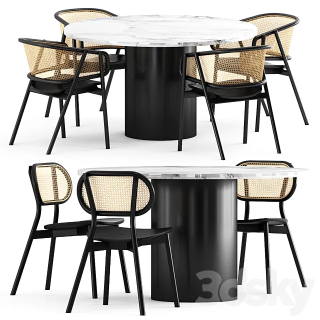 CANE ARMCHAIR - 01. CANE CHAIR - 03. e15 HIROKI 3DModel