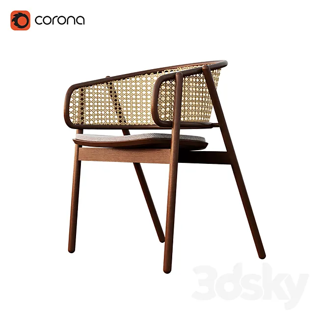 Cane chair - corona renderer 3D Model