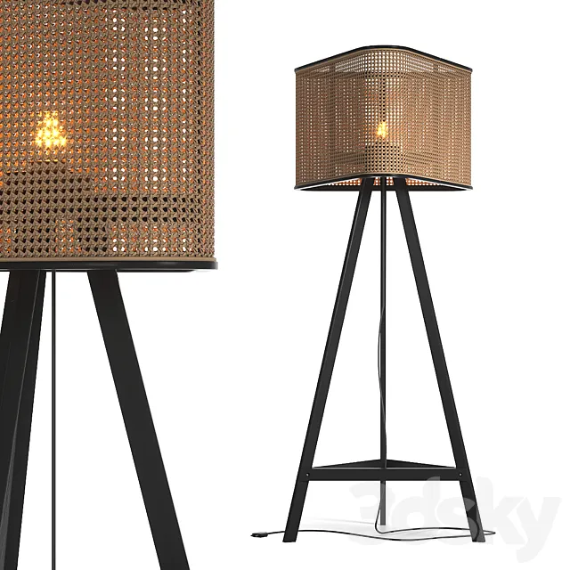 Cane Floor Lamp 3D Model