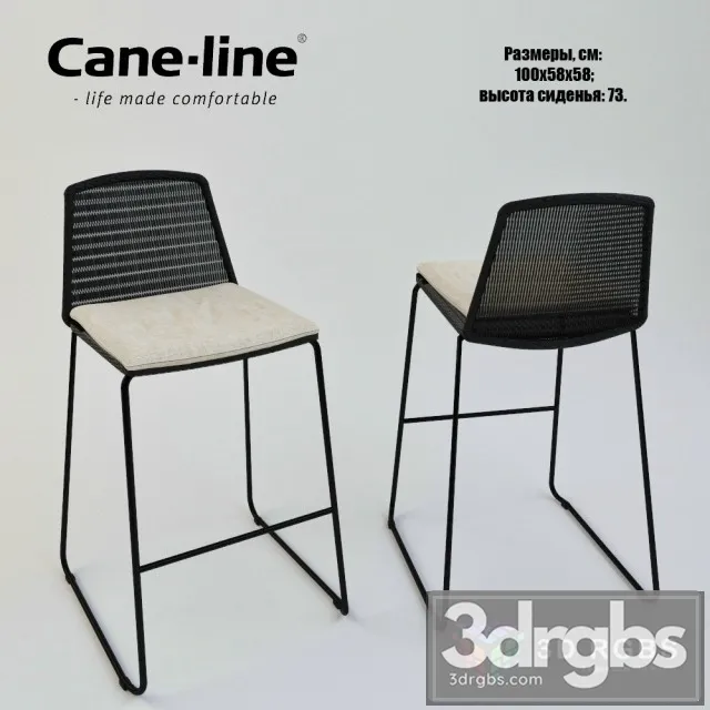 Cane Line Breeze Bar Chair 3D Model Free
