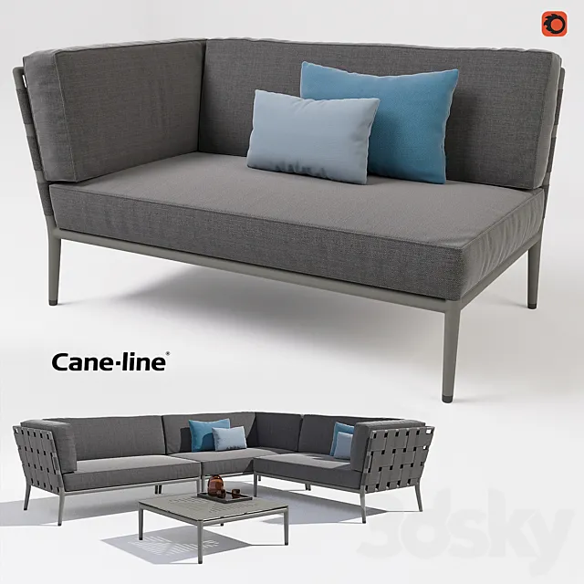 Cane-line – Conic 2 seats + table 3DModel