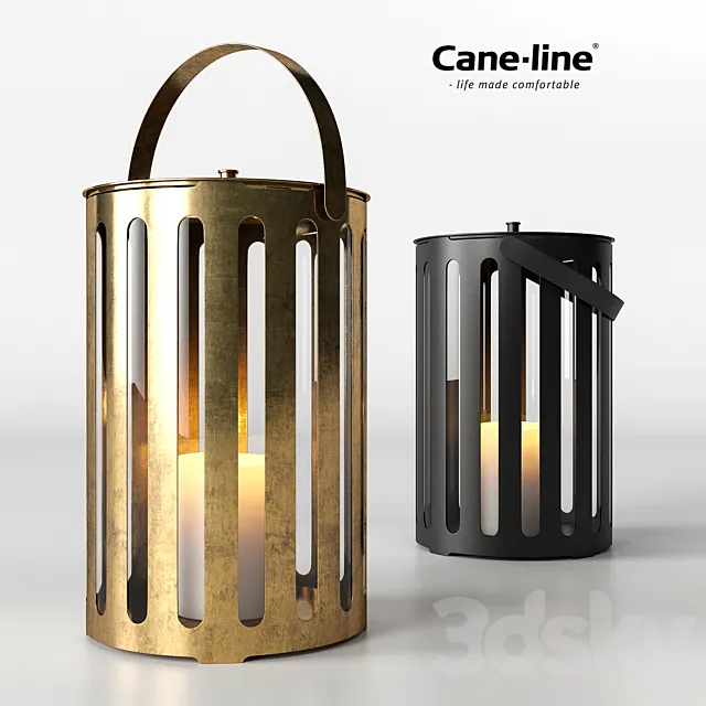 Cane-Line Lighttube Lantern Small 3D Model