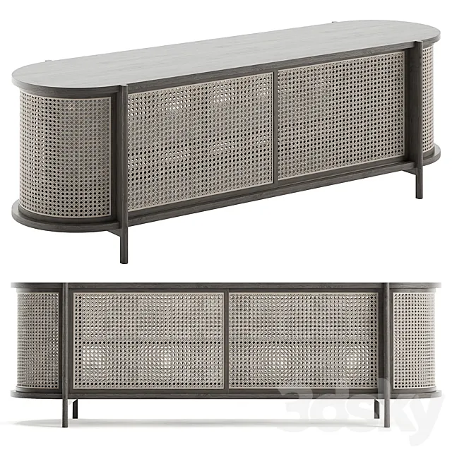 Cane Low cabinet 03 3D Model
