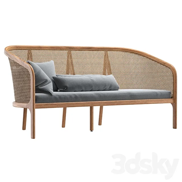 Cane Sofa 01 3D Model