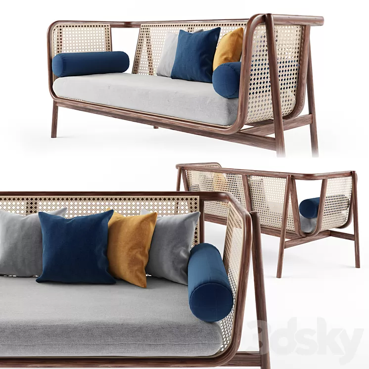 Cane sofa 3D Model