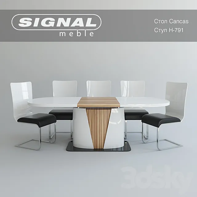 CANGAS Chairs Table H-791 Factory Signal 3DModel