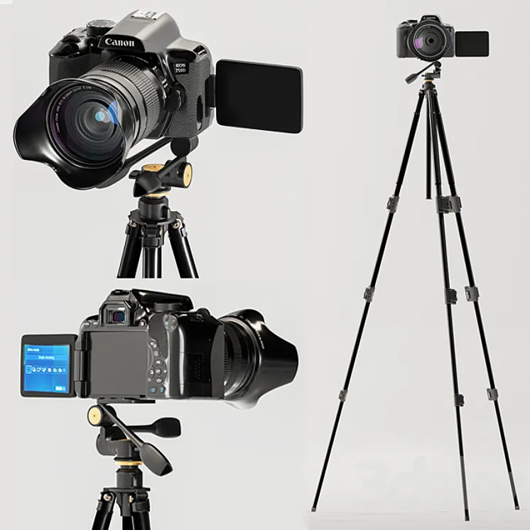 canon 750d 3D Model Free Download