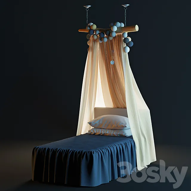 Canopy bed 3DModel