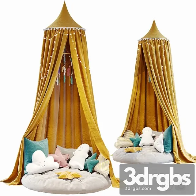Canopy  with Decor 02 3D Model Free