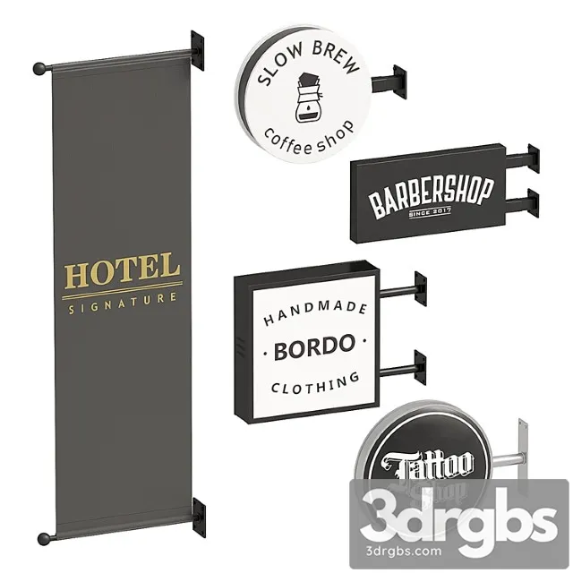 Cantilever signs 3D Model Free