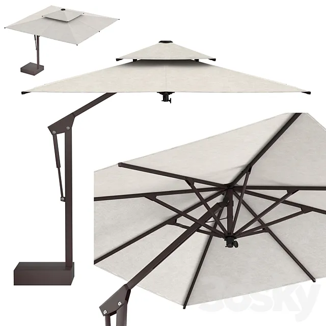 Cantilever Umbrellas King Collection 3D Model