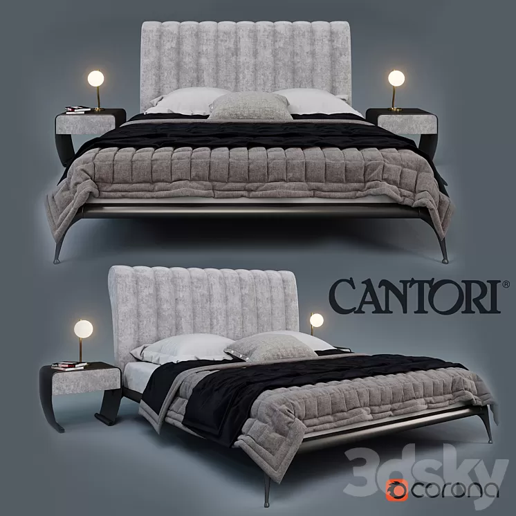 Cantori iseo set taolino noa sfera stone 3D Model