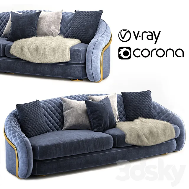 Cantori portofino sofa 3D Model