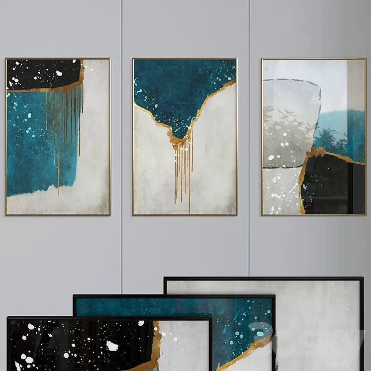 Canvas painting with frame 012