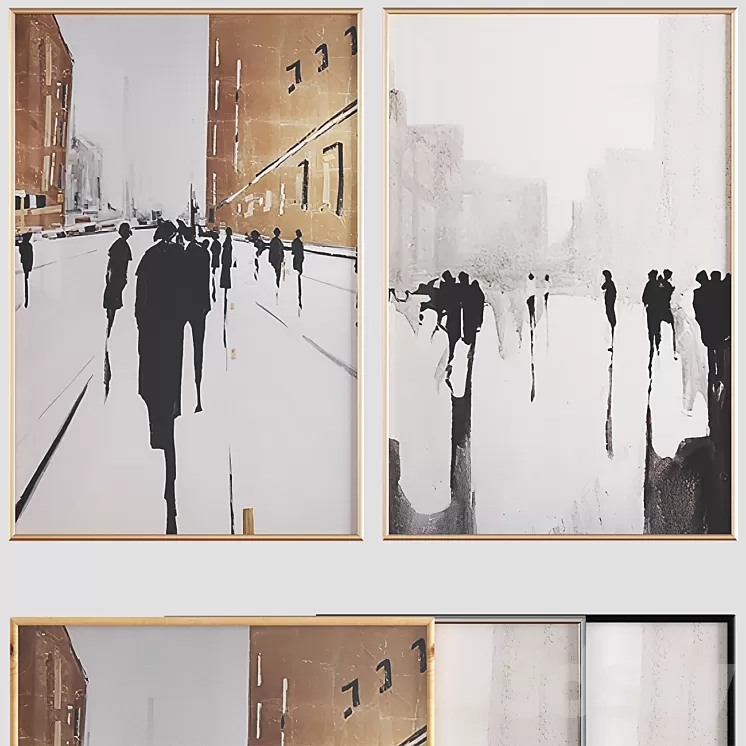 Canvas painting with frame 044 3D Model