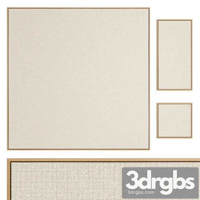 Canvas With Wooden Frame Zara Home 3D Model Free