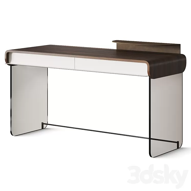 Capital Collection Adam Desk With Drawers 3D Model Free
