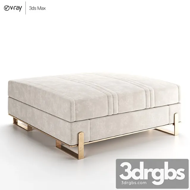 Capital collection grand pouf 2 3D Model Free