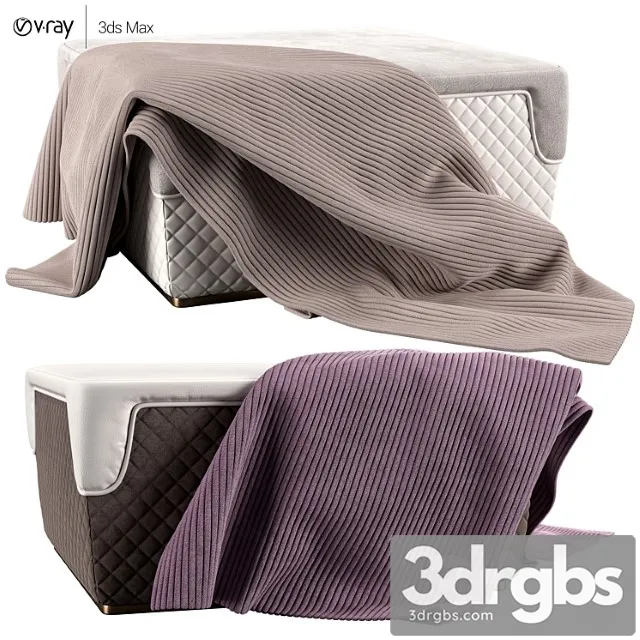 Capital collection majestic pouf 2 3D Model Free