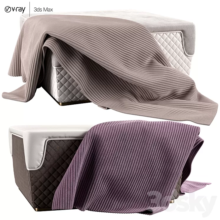 Capital Collection Majestic Pouf 3D Model