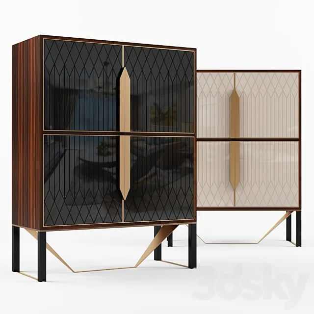 Capital Collection PRISMA Highboard 3D Model