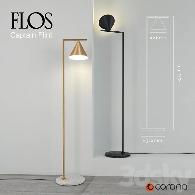 Capitan Flint floor lamp 3DModel
