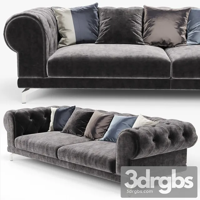Capitone sofa 3D Model Free