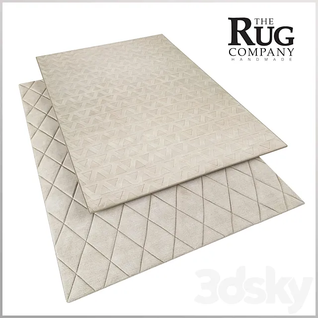 CAPITONE & TRIANGLES WHITE RUGS. RUG COMPANY. 3D Model