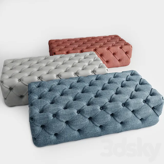 Capitonné Pouf 3DModel