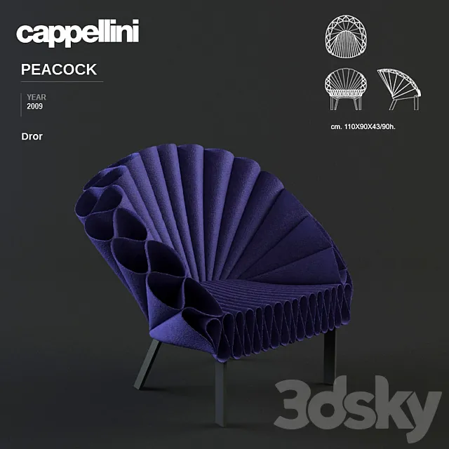 Cappellini Peacock armchair - Dror - 2009 3DModel